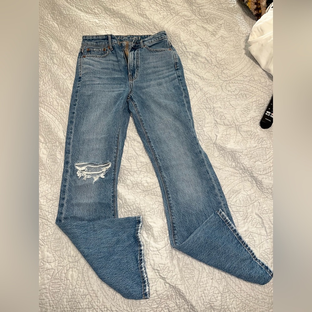 American eagle high waist flare Jean (size 0) worn once